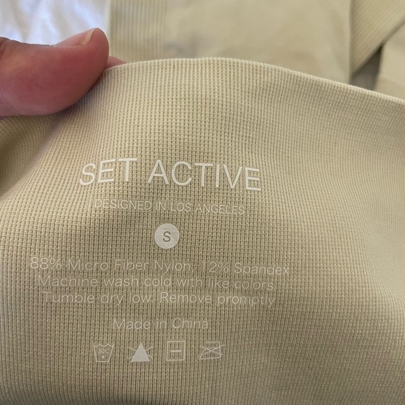 SET Active Cream Leggings High-Waisted Ankle-Length - Picture 7 of 8